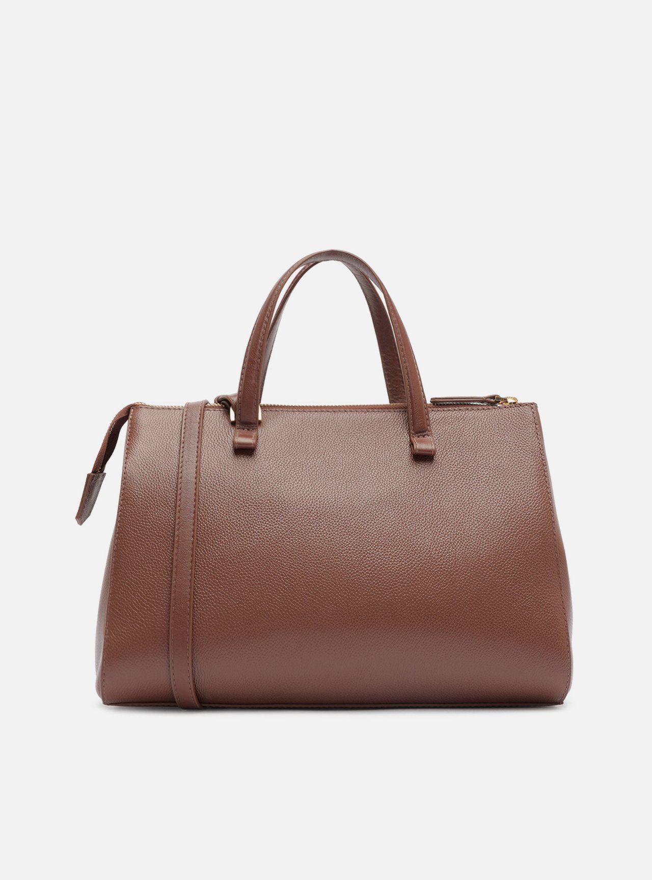 Bolsa Tote Marrom Couro Grande — foto 3