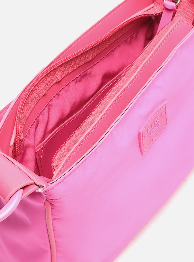 Bolsa Hobo Rosa Nylon Olivia Pequena Brizza