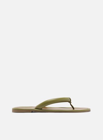 Rasteira Verde Tiras Flip Flop Zoe