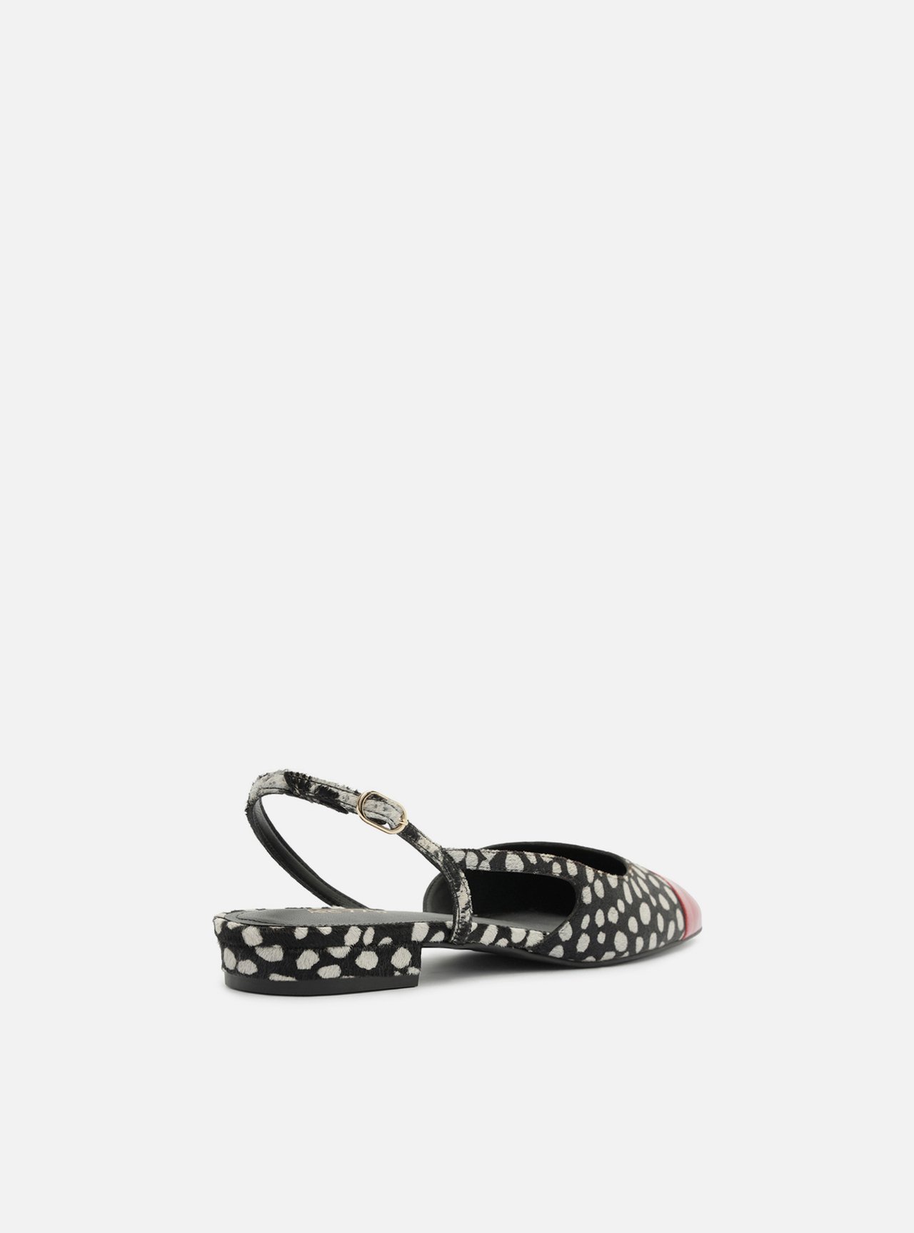 Sapatilha Multicolorida Bico Redondo Pelo Slingback — foto 3