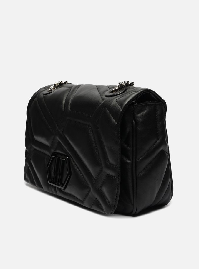 Bolsa Tiracolo Preta Couro Emma