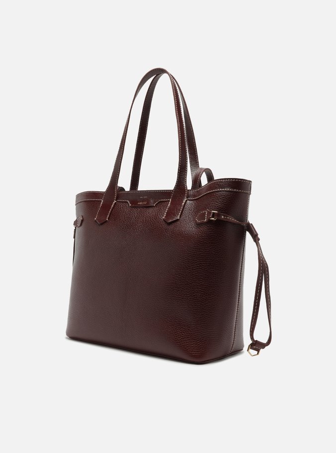Bolsa Shopping Vermelha Couro  Média