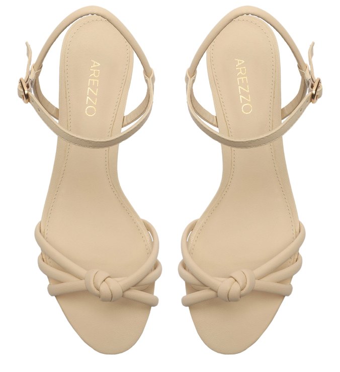 Sandália Off-White Bloco Tiras Nó