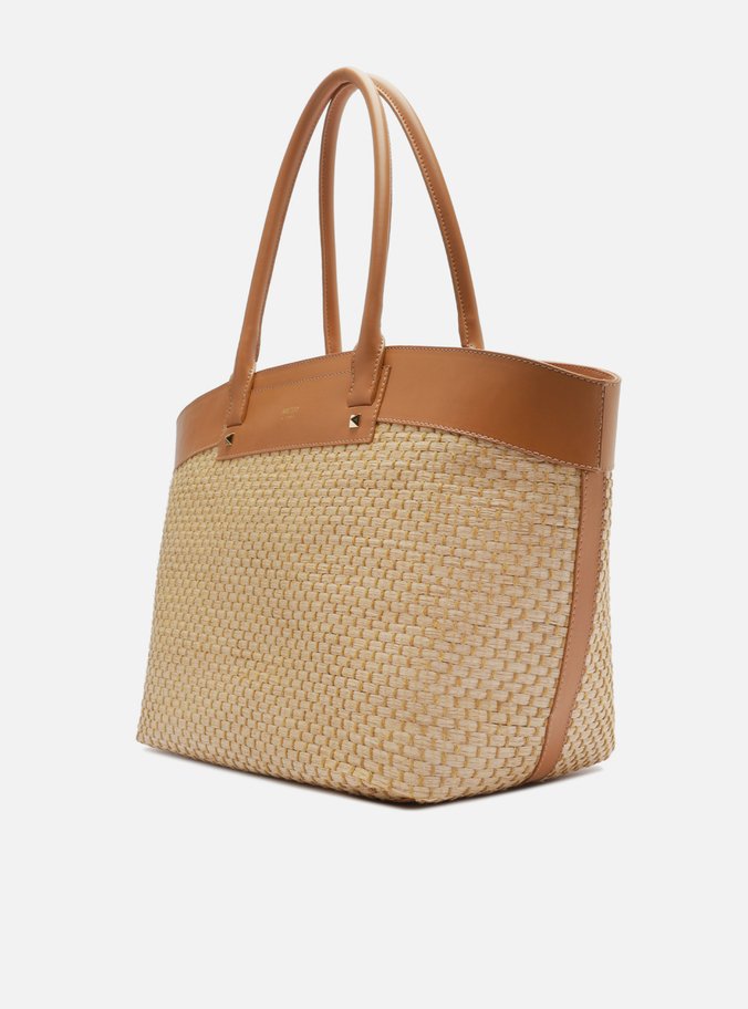 Bolsa Shopping Palha Grande Marrom