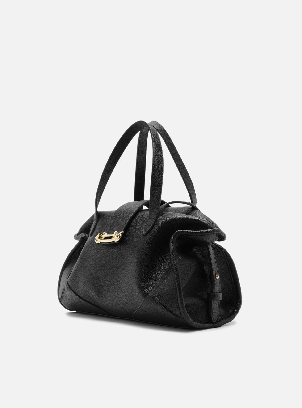 Bolsa Tote Preta Média Metais — foto 2