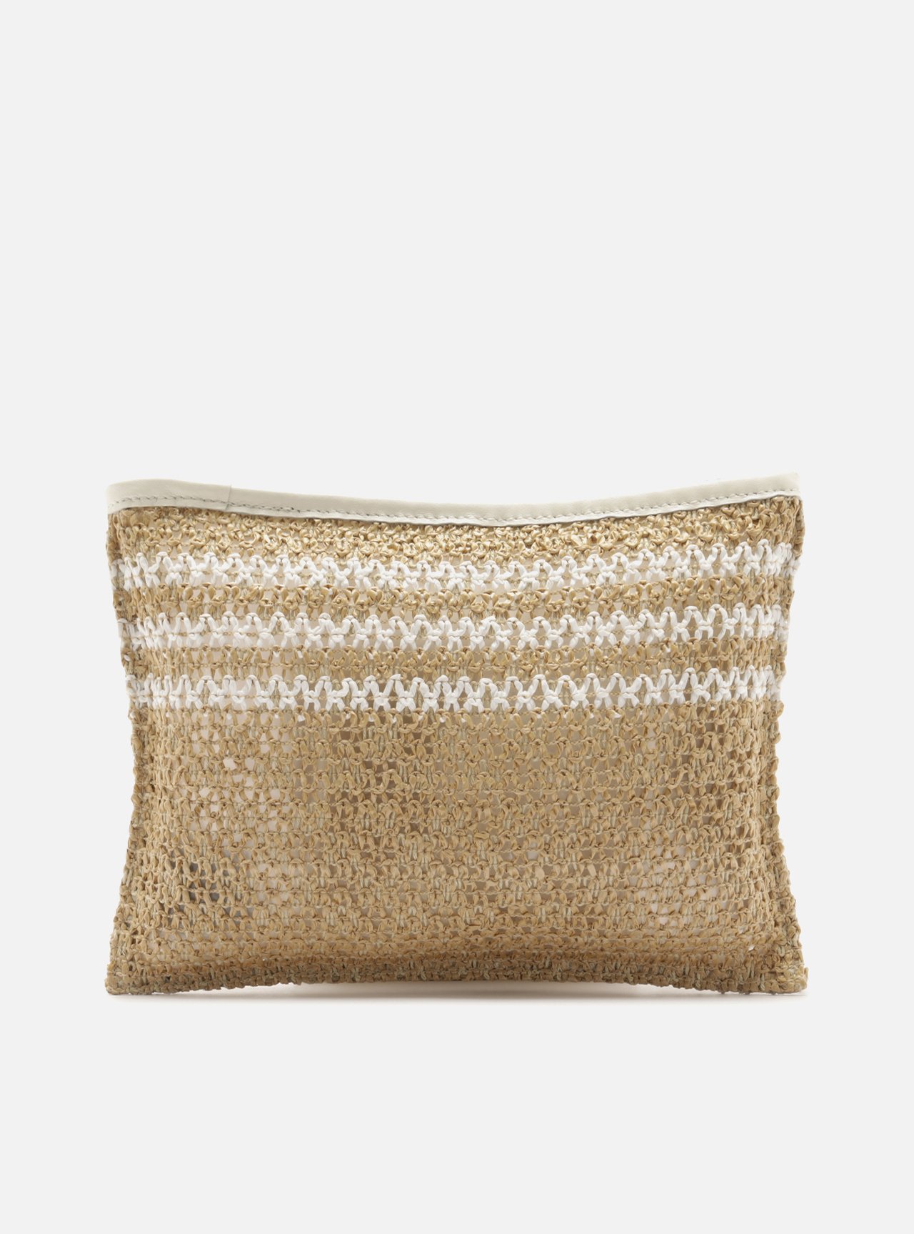Necessaire Off-White Couro Palha Barbicachos — foto 3