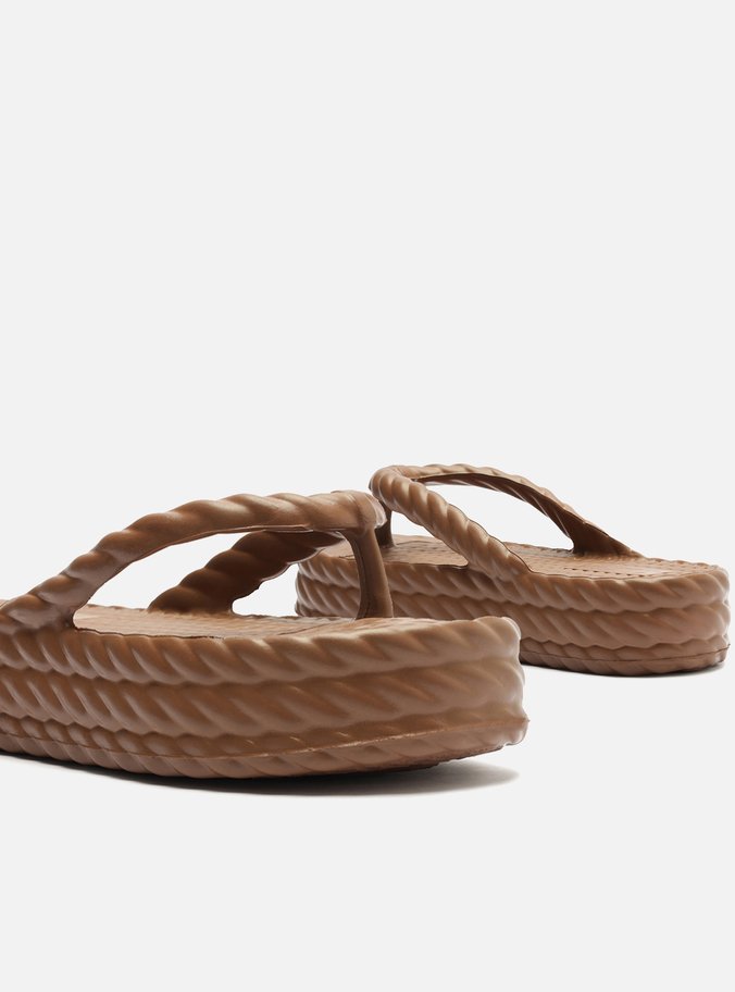 Sandália Marrom Flatform Marrocos Mid