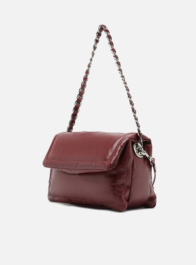 Bolsa Vermelha Couro Tiracolo Média
