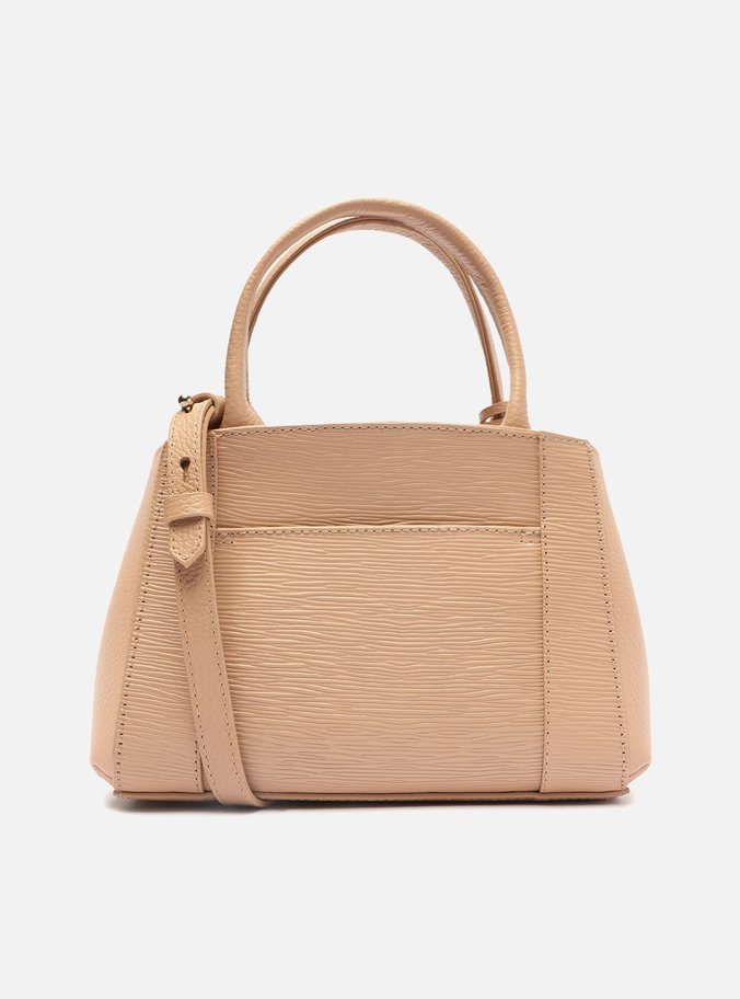 Bolsa Tote Nude Couro Bella Pequena True Sand