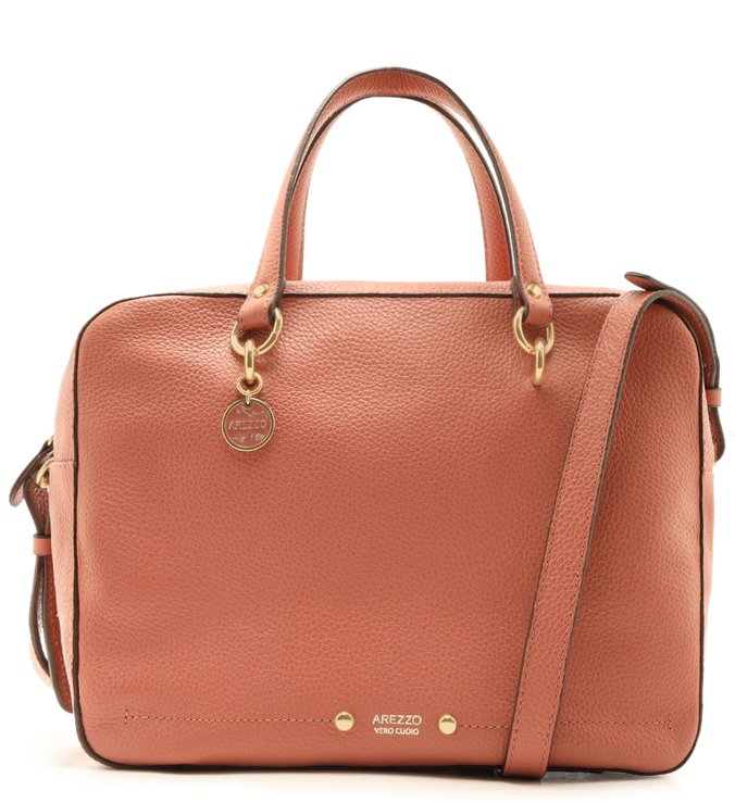 Bolsa Bowling Couro Beatriz Grande Lady Blush