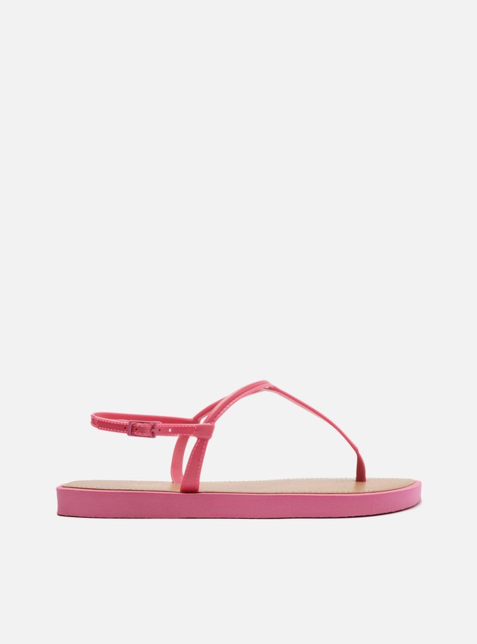 Sandália Rasteira Rosa Slim Leaf Thong