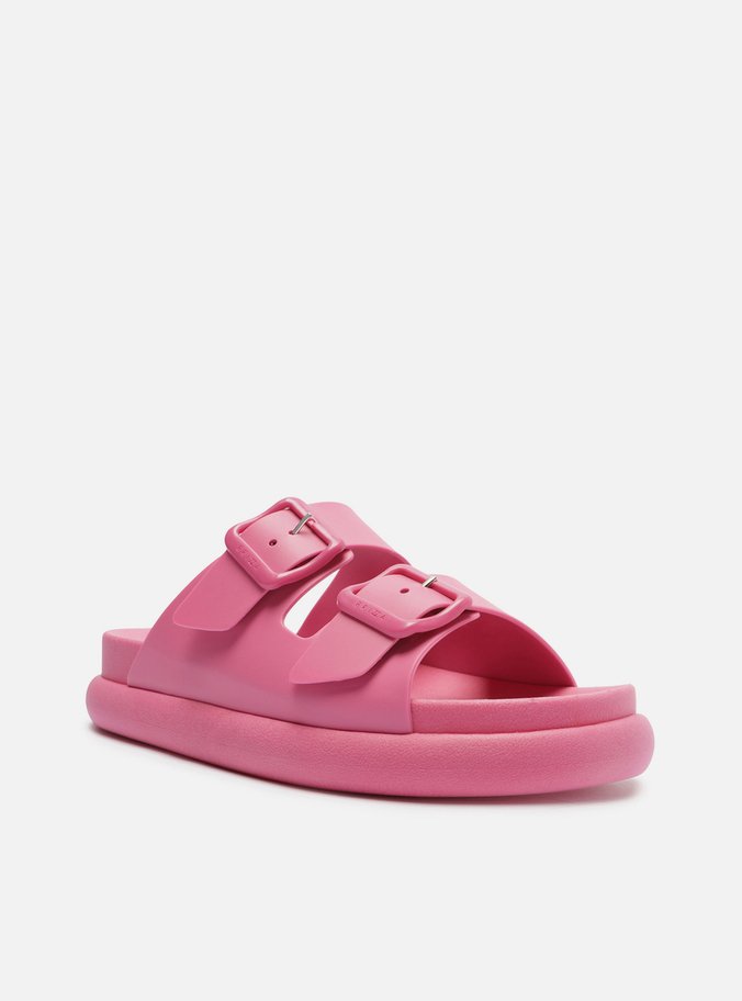 Chinelo Slide Rosa Fivelas Brizza