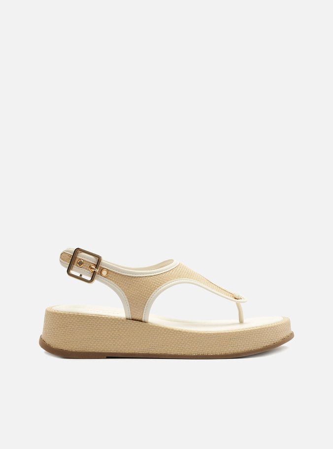 Sandália Nude Salto Flatform