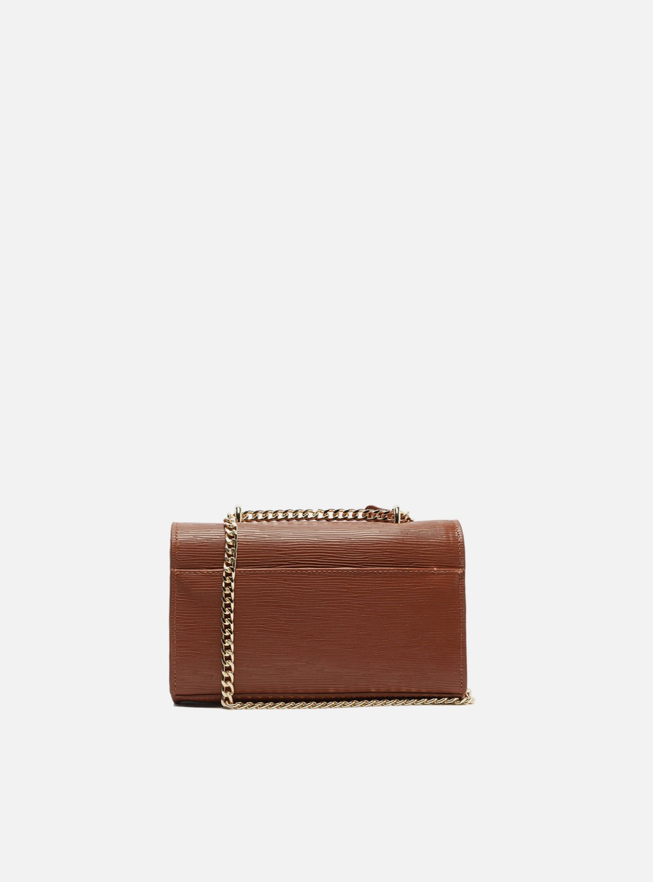 Bolsa Tiracolo Marrom Couro Abraccio Pequena — foto 3