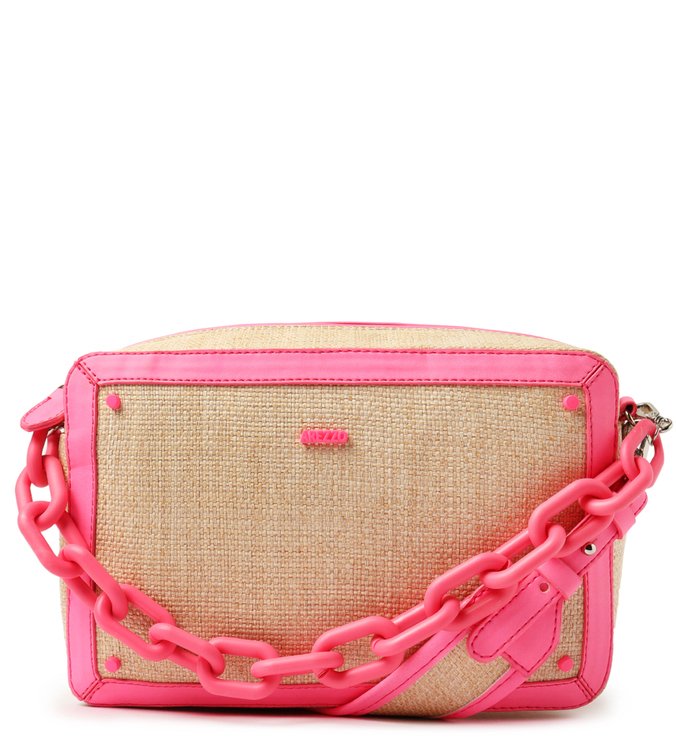 Bolsa Tiracolo Rosa Fibra Natural Carmem