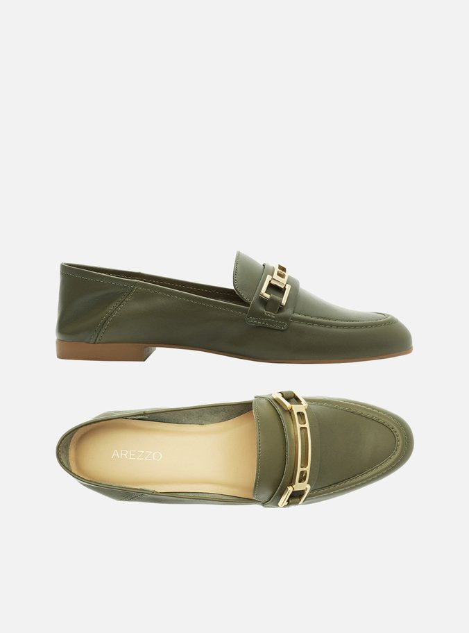 Mocassim Verde Salto Rasteiro