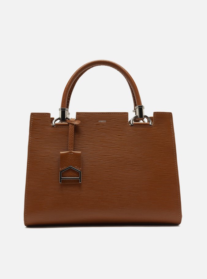 Bolsa Tote Marrom Cúrcuma Couro Abraccio Grande
