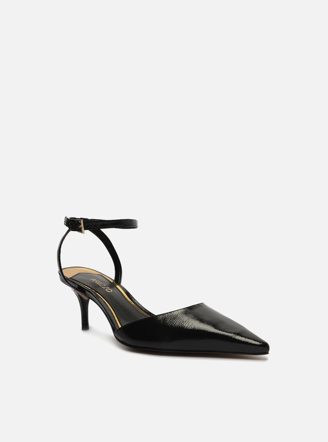 Scarpin Preto Bico Fino Aberto