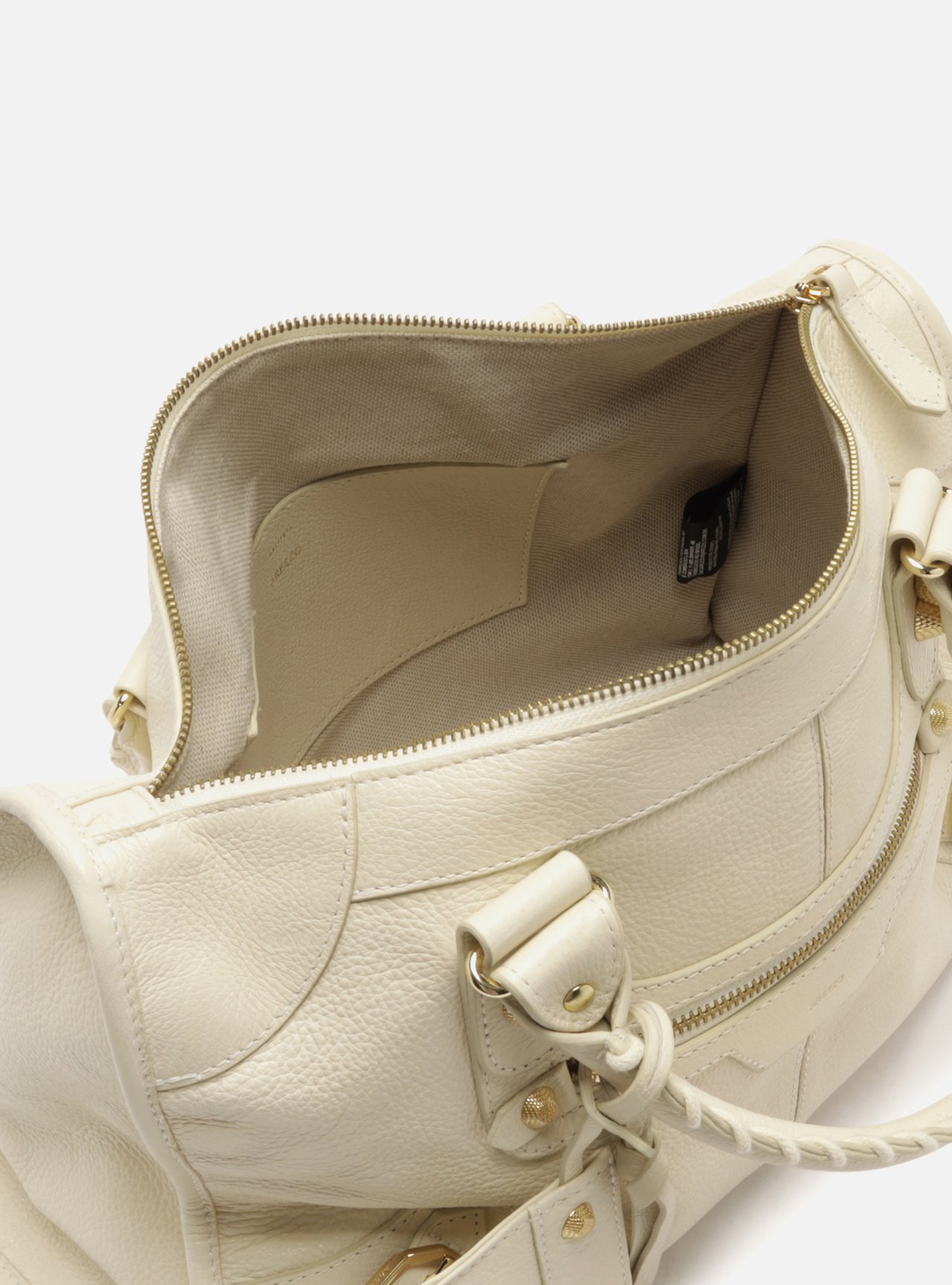 Bolsa Shopping Off White Couro Grande Alça Trançada — foto 5
