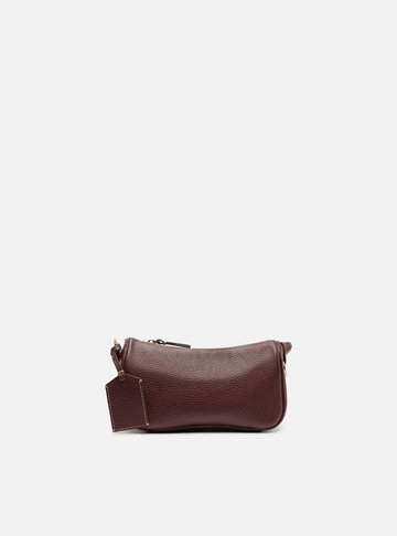 Arezzo — Bolsa Shoulder Vermelha Couro Pequena Metais