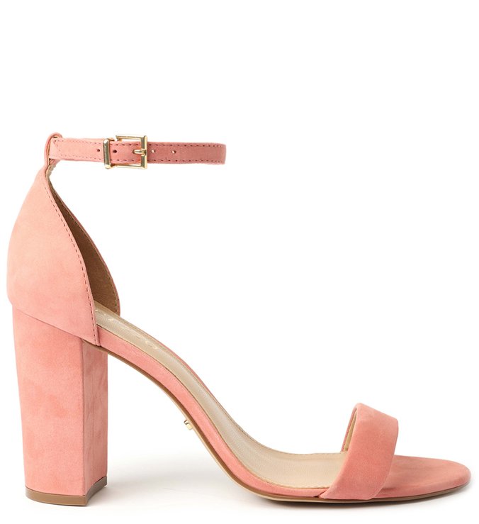 Sandália Rosa Nobuck Bloco Isabelli