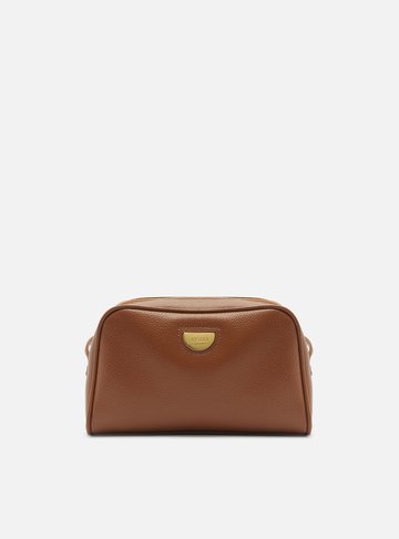 Bolsa Tiracolo Marrom Média Tag Metal