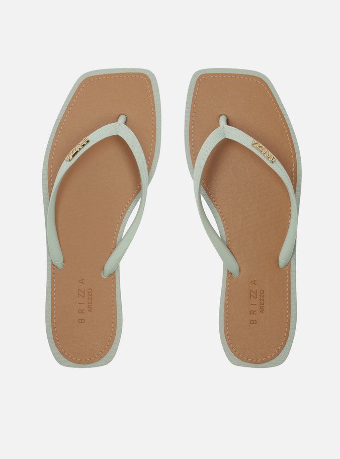 Chinelo de Dedo Azul Flatform Metais Brizza