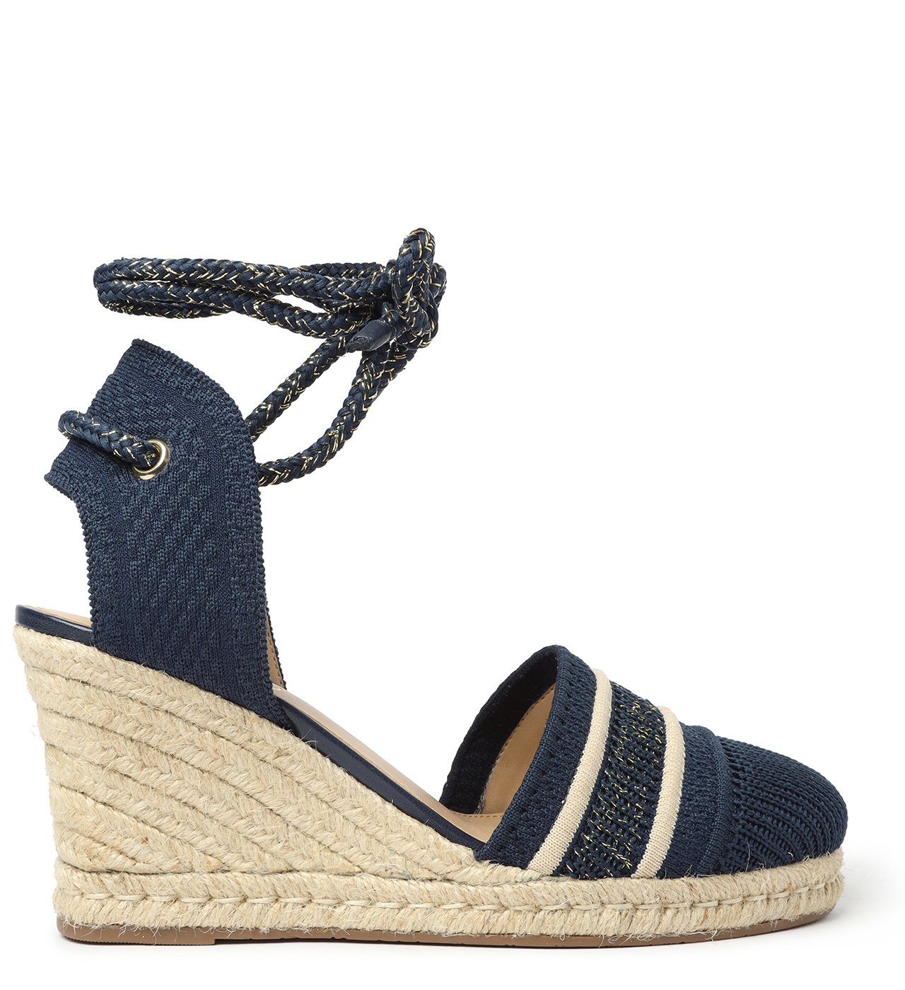 Espadrille Azul Knit Salto Anabela Arezzo