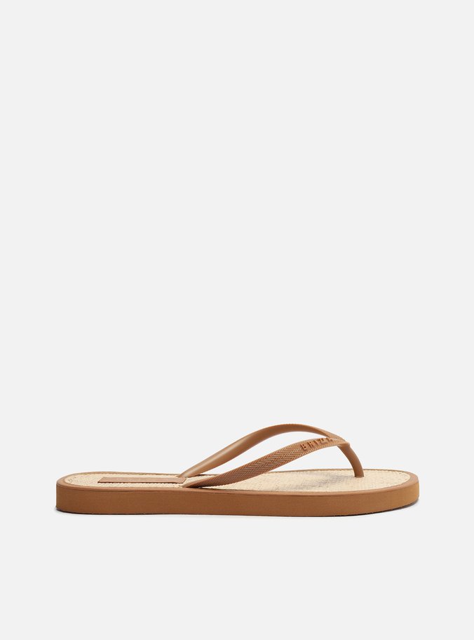 Chinelo de Dedo Marrom Bico Redondo Essential Brizza
