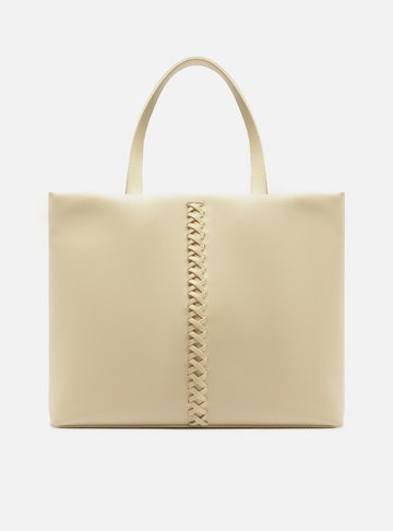 Bolsa Shopping Off-White Grande Trançado