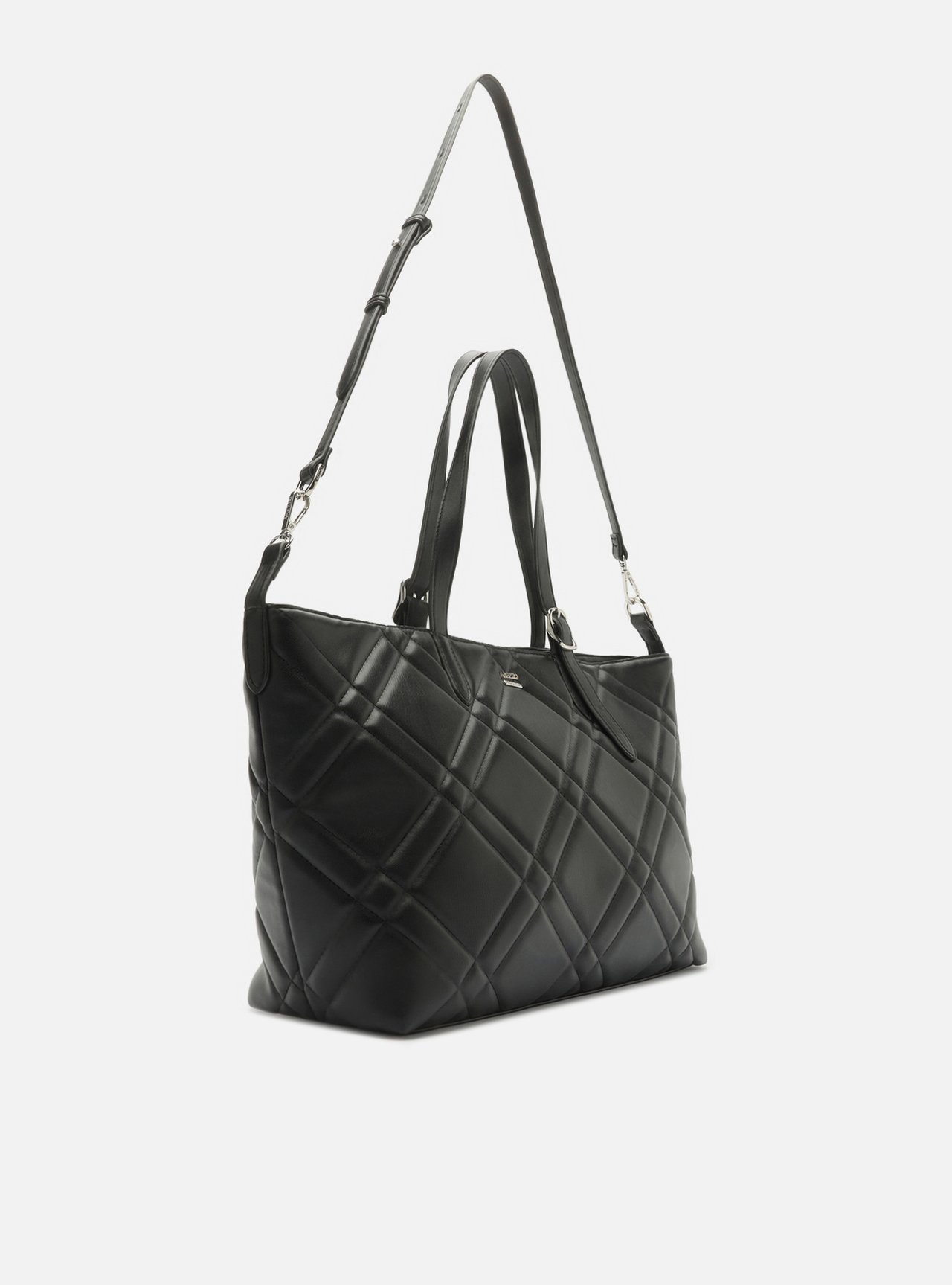 Bolsa Tote Preta Couro Grande Matelassê — foto 2