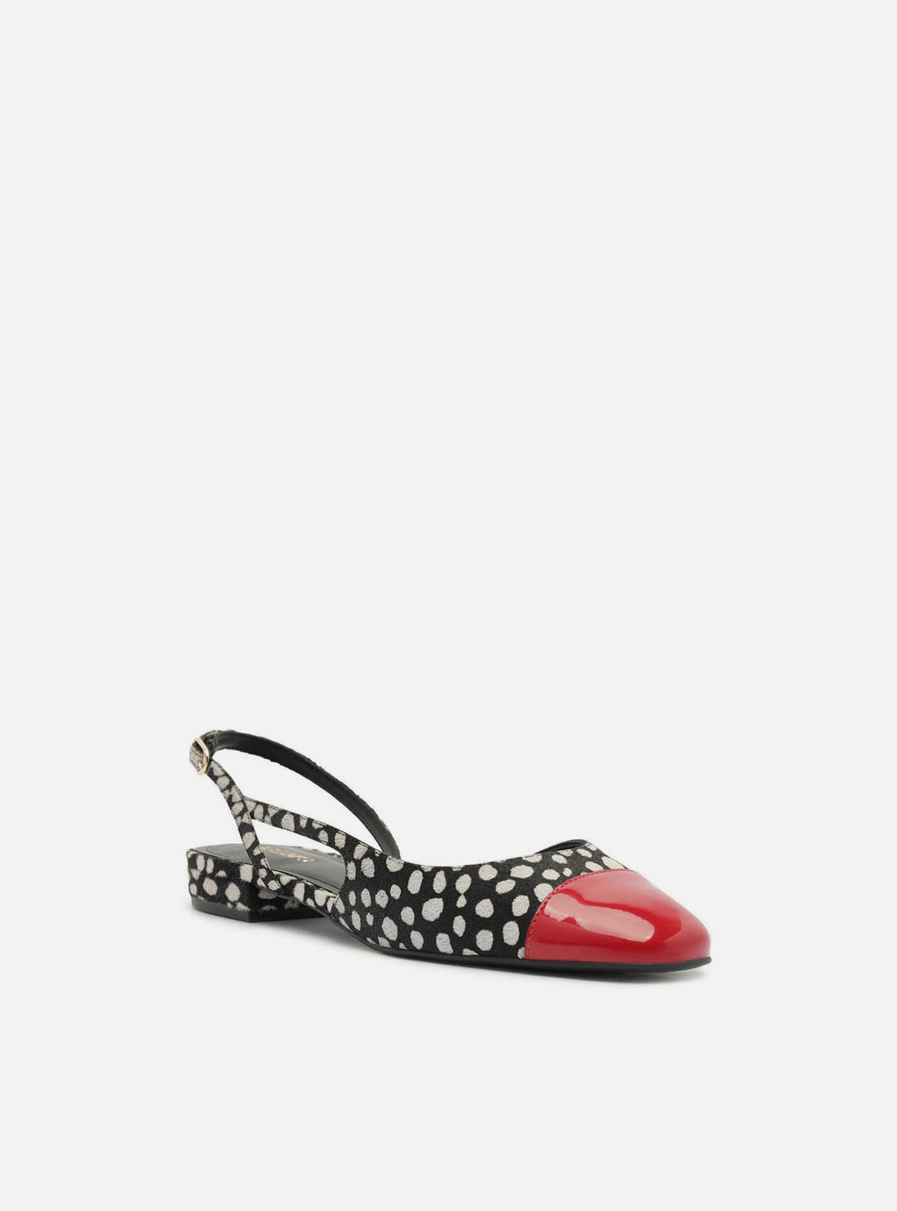 Sapatilha Multicolorida Bico Redondo Pelo Slingback — foto 2