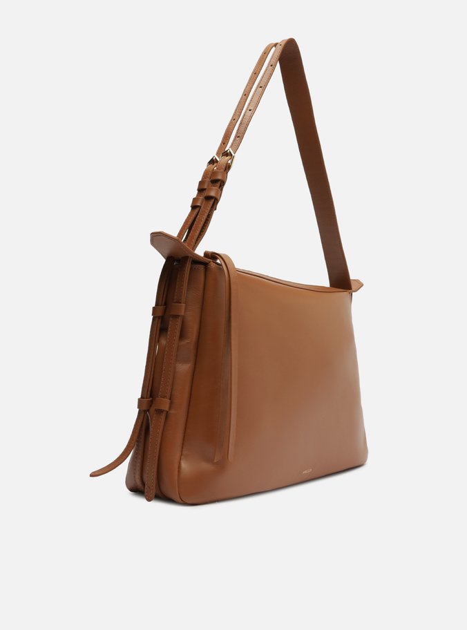 Bolsa Hobo Marrom Couro Grande Alça Regulável