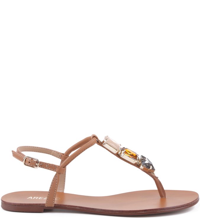 Rasteira Pedraria Tan