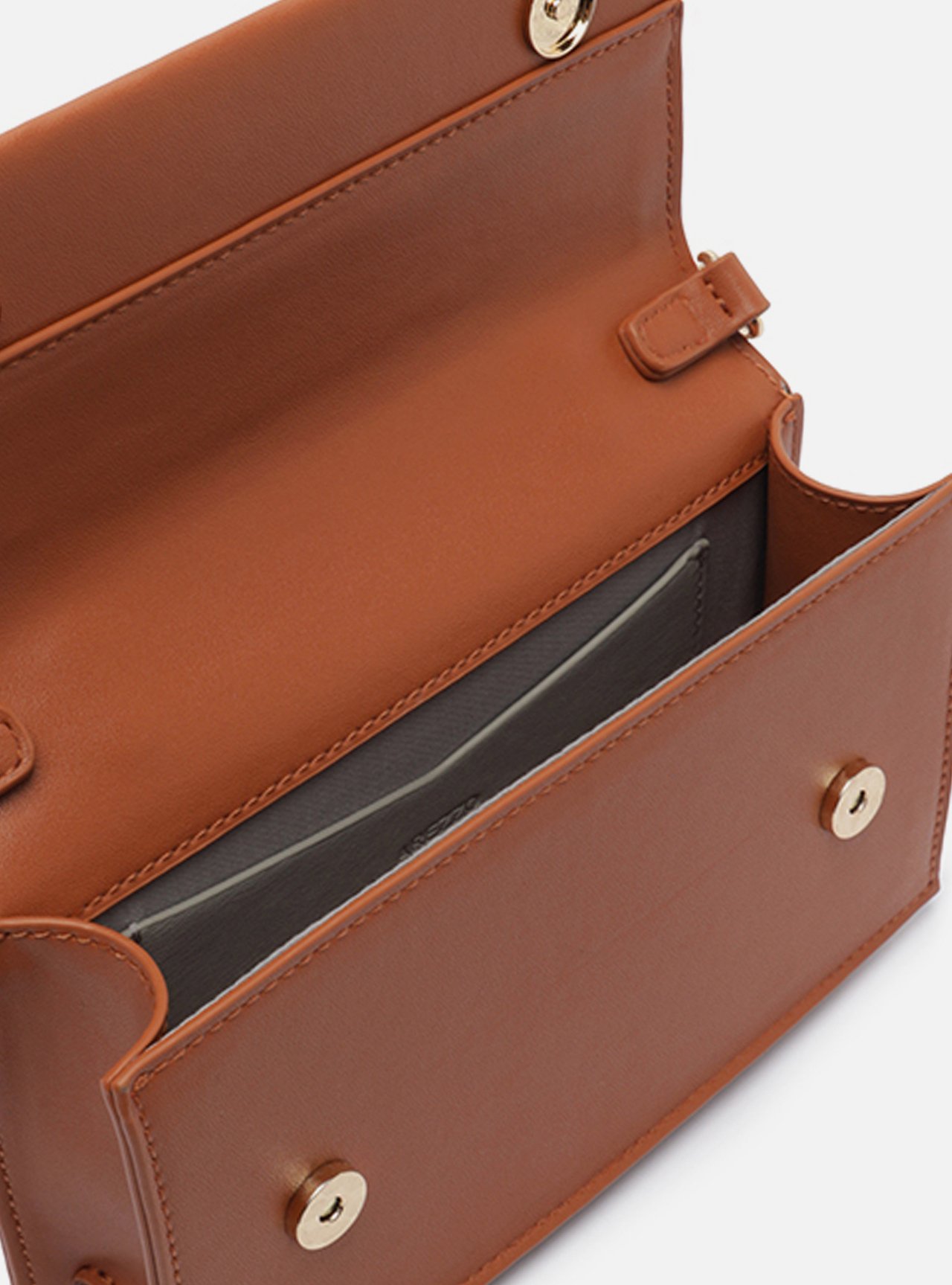 Bolsa Tiracolo Marrom Média Corrente — foto 4