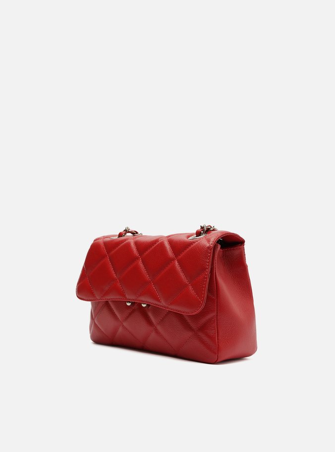 Bolsa Tiracolo Vermelha Couro Mizz Média