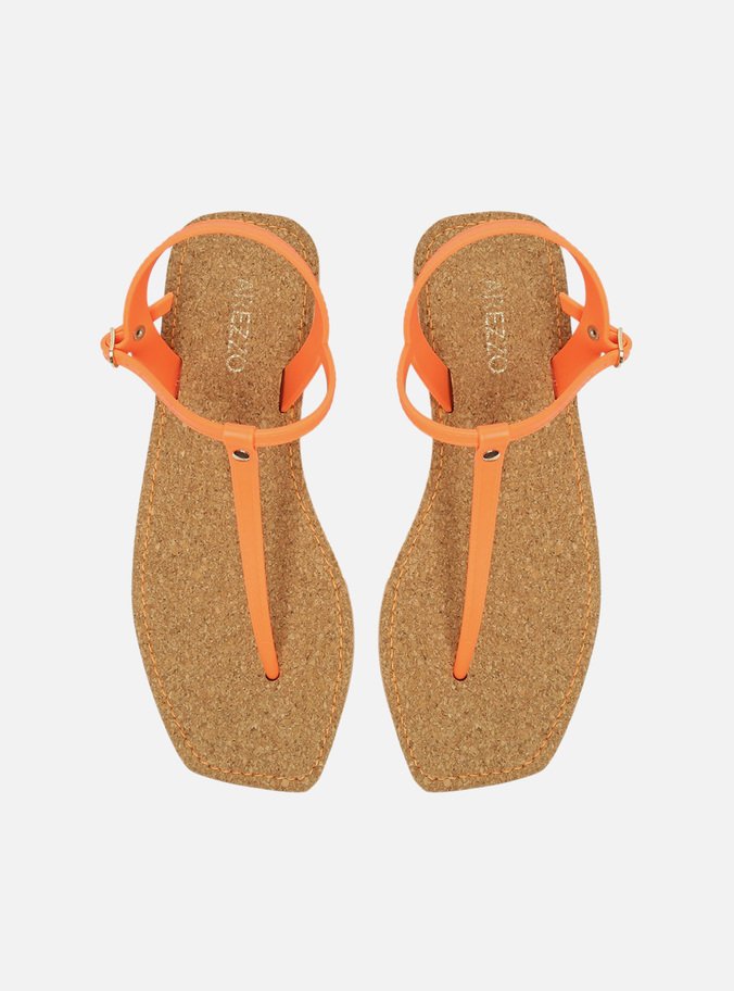 Kit Sandália Rasteira Injetada Laranja