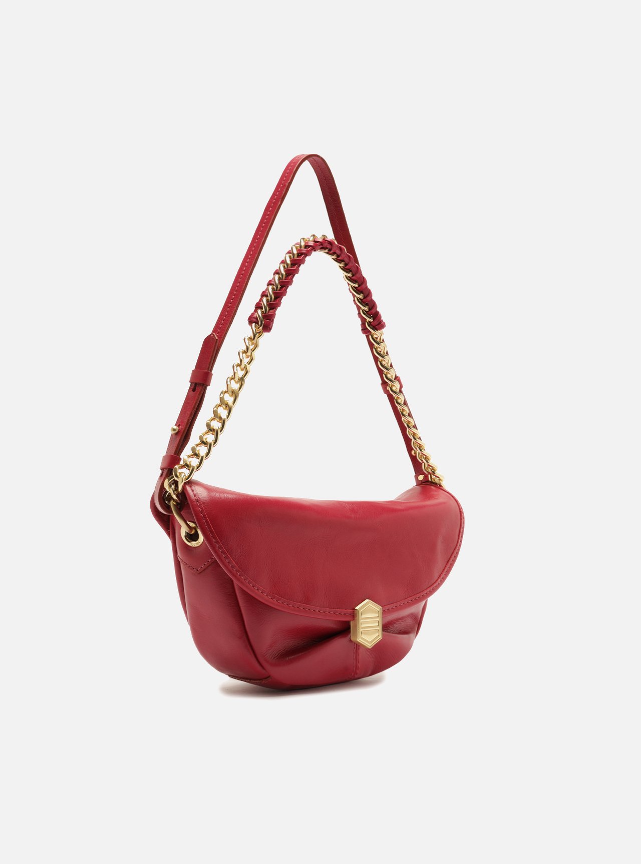 Bolsa Tiracolo Vermelha Couro Pequena — foto 5