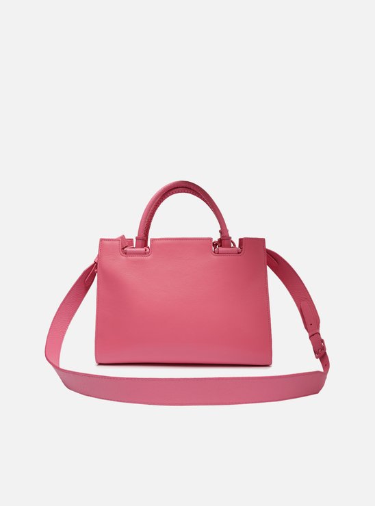 Tote Rosa Couro Abbraccio Grande