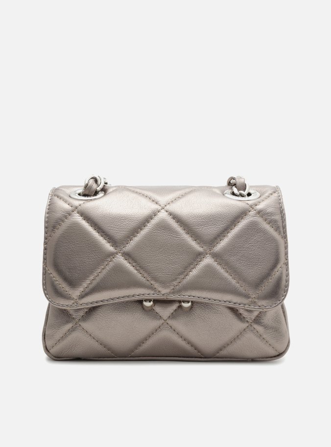 Bolsa Tiracolo Prata Couro Mizz Pequena