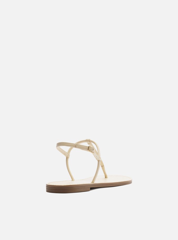 Sandália Rasteira Branca Lizard Slim