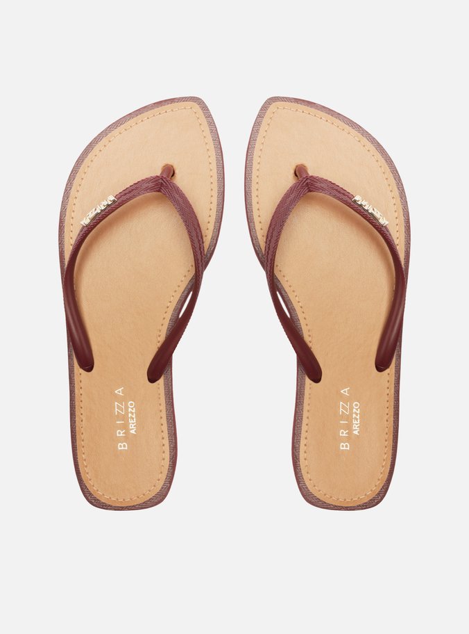 Chinelo de Dedo Vinho Leaf Recouro Brizza