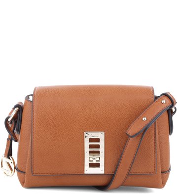 Bolsa Tiracolo Plaquinha Marrom