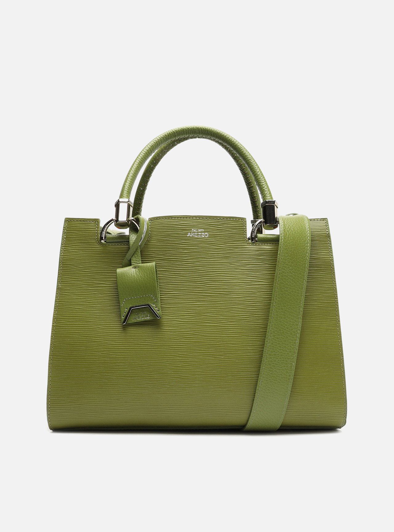 Bolsa Tote Verde Couro Abbraccio Grande — foto 1