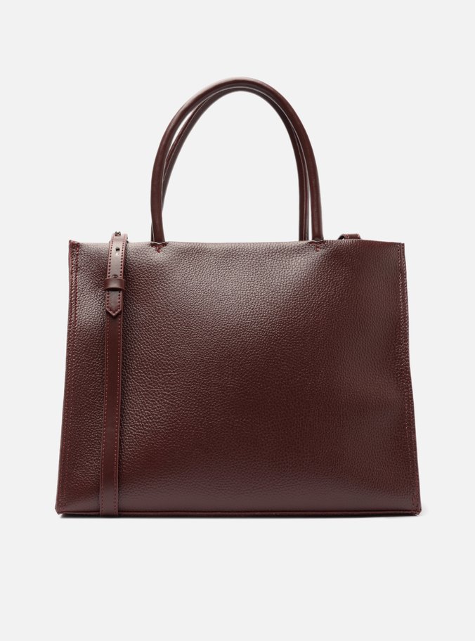 Bolsa Shopping Vinho Grande Bolso Costuras