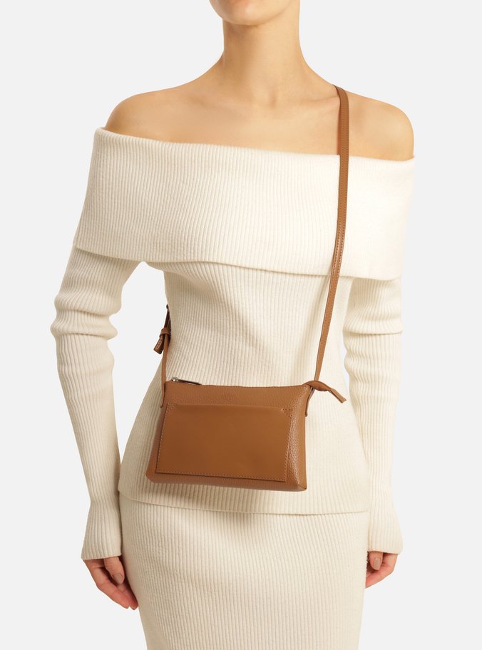 Bolsa Tiracolo Marrom Pequena Bolso Frontal