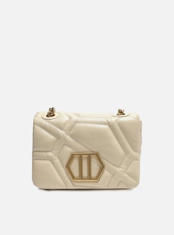 Arezzo — Bolsa Tiracolo Branca Couro Emma Sporty Média