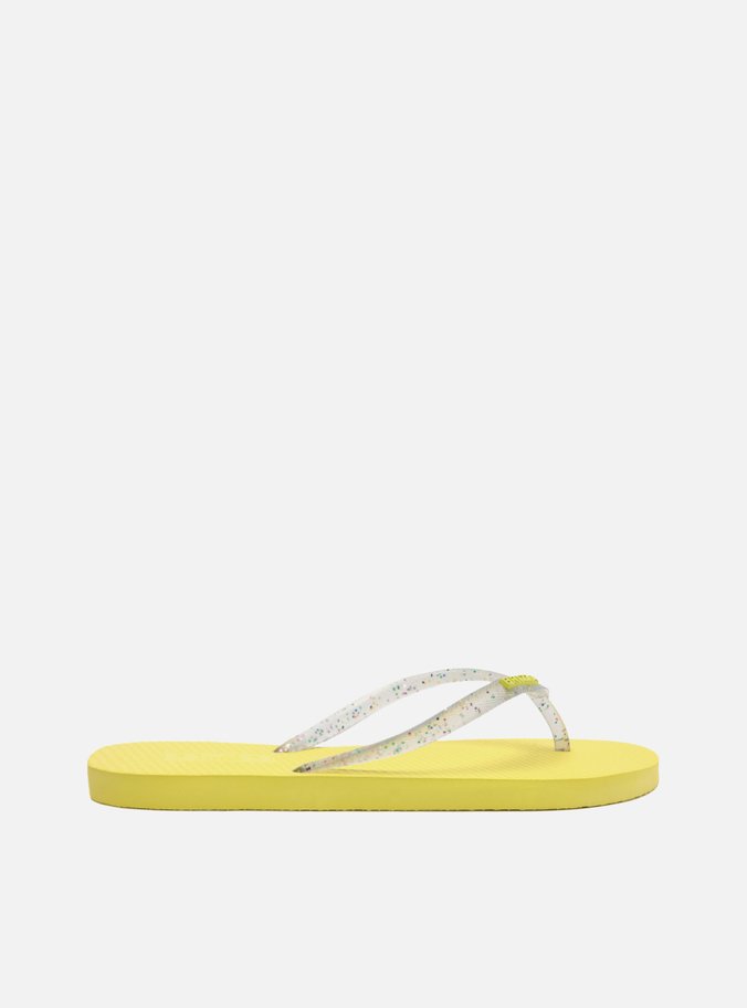 Chinelo de Dedo Amarelo Glitter Essential