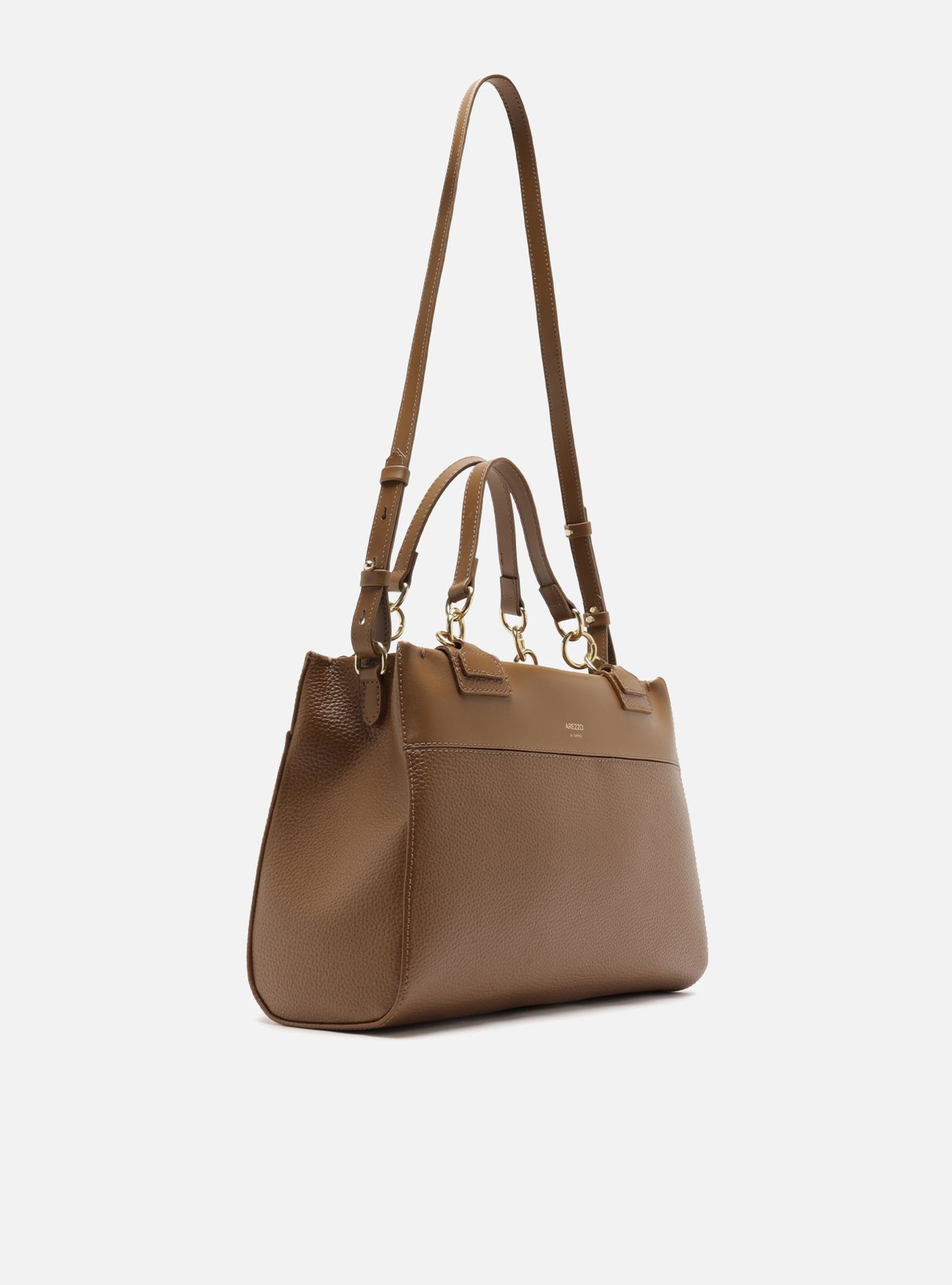 Bolsa Tote Marrom Texturizada Grande Básica — foto 5