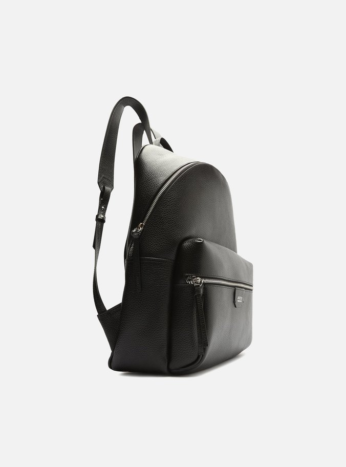 Mochila Preta Couro Miele Grande